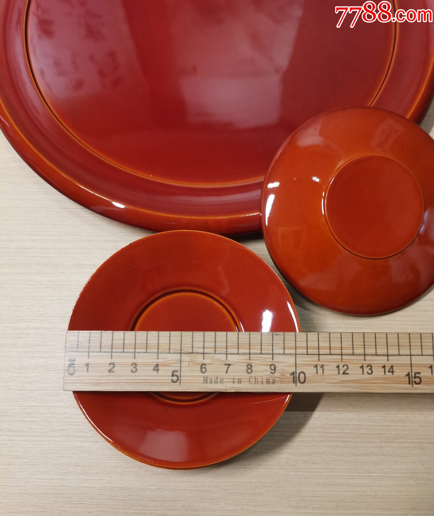 回流木胎赤紅大漆茶具一套（全新全品帶原盒）_價格168元_第12張_7788商城__七七八八商品交易平臺(7788.com)