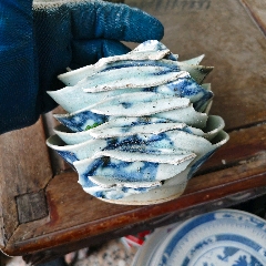 万扬堂陶艺青花瓷杯2只一对合售（口径55mm，高80mm）_青花瓷_三缘轩