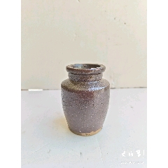 民国时期-二龙戏珠陶瓷大缸：适合养鱼养荷花及水草植物。_酱釉瓷/紫金