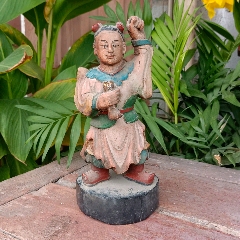 纯手工雕刻紫檀柳紫檀瘤红木仙翁文人书卷雕像摆件手把件重2斤_木佛像