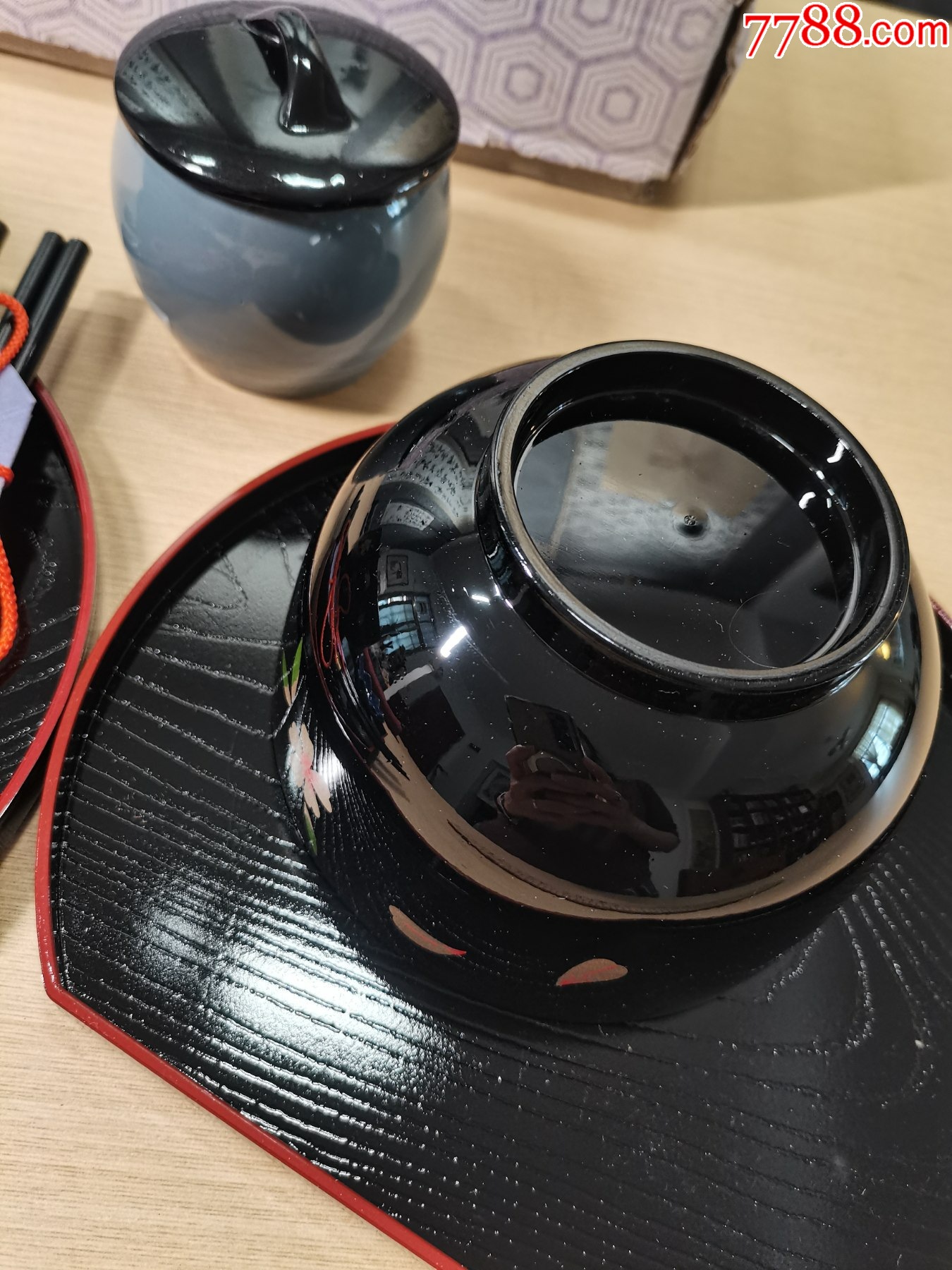 回流輪島涂樹脂漆器食具套裝（9件套，全新全品）_價格98元_第6張_7788商城__七七八八商品交易平臺(7788.com)