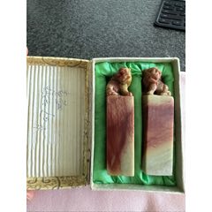清代寿山石雕刻八仙人物故事摆件，_寿山石_木艺古玩【7788旧书网】