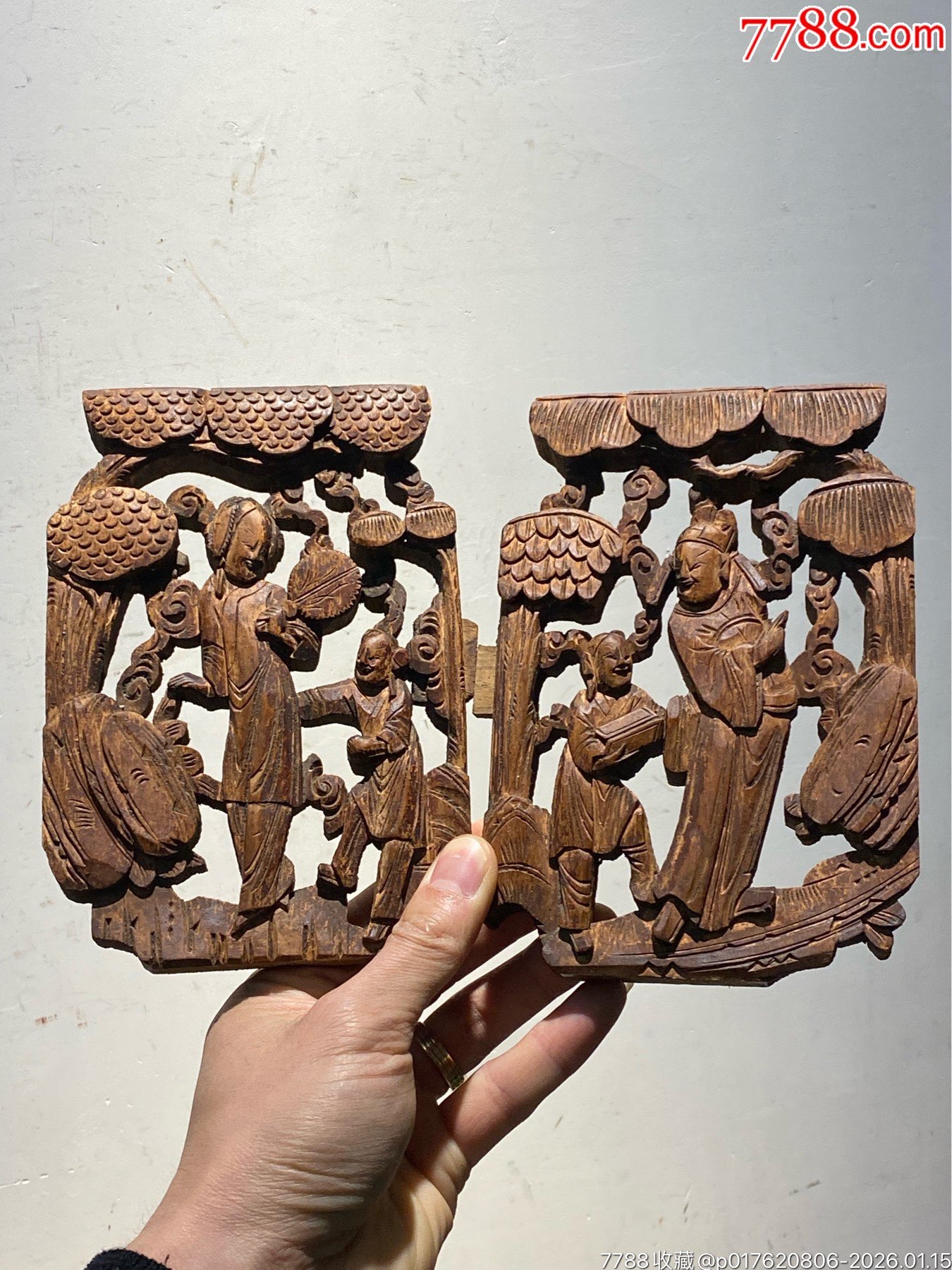 特价,清代读书三娘教子人物木雕一对_木雕花板_浙江一级公路【7788收藏__收藏热线】