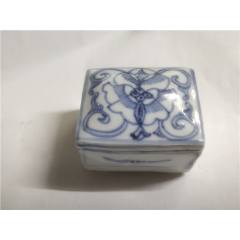清代青花瓷质圆砚台-青花瓷-7788红宝书