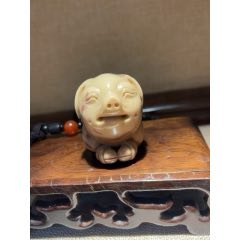 36寿山石　田黄　蝉　置物　縁起物　手彫り　原石 舊藏珍品壽山石田黃石橢圓形印章原石原色純手工雕刻麥芽黃色雕工精細