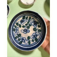 美術品・アンティーク・コレクション 中国美術 豆青釉 内白 碗 時代物