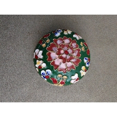 骨董 銅胎景泰藍 七宝焼 銅線埋込 宝相花紋 筆洗 水丞 墨池 古文房具 在銘 七八十年代出口创汇铜胎掐丝珐琅彩蝴蝶（三）_其他景泰蓝/珐琅_知足常