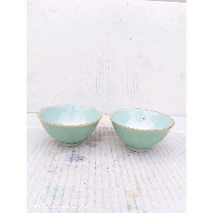 一拍堂隋唐瓷器开片青瓷碗陶瓷古董杯残件标本真品柴烧高古瓷老古玩瓷片