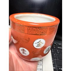 朱砂花瓶_红釉瓷_松哥古玩玉器店【7788旧书网】