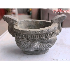 中国清時代染付大缸 清代大号老水缸，古代大户人家的东西。品相完美，古朴典雅。_灰陶_诚信