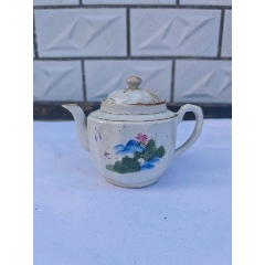 晚清同治年制粉彩麒麟送子茶壶_旧瓷器_云阁斋【7788旧书网】