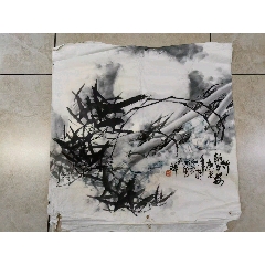 葭霜，民国时期水墨画《松鼠葡萄图》国画书法古玩字画。纸本纸裱_花鸟