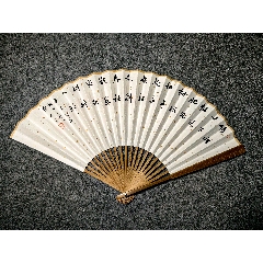 日本折扇昭和时期京都十松屋福井谨制武士扇御舞扇_其他扇子_老弄堂