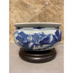 清代嘉庆缠枝花卉纹喜字罐（实价包邮）_青花瓷_御泓轩古玩玉器【7788