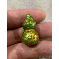 创汇时期铜胎堆朱剔红花瓶一个带原标签红牡丹花手工雕刻_旧漆器_天雅