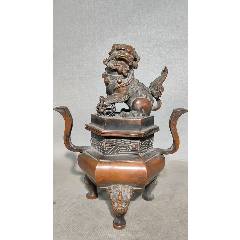 狮子扭三足铜熏炉_铜炉_图片价格_收藏鉴别_7788紫砂壶