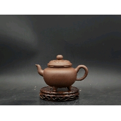 重器】研高葛岳纯优质老紫泥精工北瓜提梁壶_紫砂壶_图片价格_收藏鉴定_