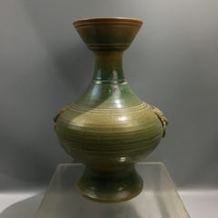 绿釉彩连体双龙瓶-绿釉瓷-7788三用机