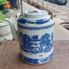 古玩旧藏清代康熙时期青花梅竹双君小天球瓶_青花瓷_顺应时代【7788旧书网】