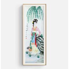 80--90年代，手绘工笔淡彩人物煮茶图2张_人物国画原作_居山堂【7788