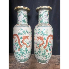 晚清同治粉彩贡盘清粉彩瓷器_旧瓷器_九龙盛世收藏【7788旧书网】