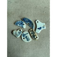 清代青花双龙戏珠大笔洗，口径22x12厘米_青花瓷_炳煌堂【7788挂钟收藏】