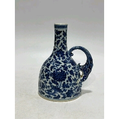 清光绪青花花鸟纹三百件掸瓶一对_青花瓷_古玩于的店【7788旧书网】