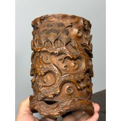 民国解放黄花梨笔筒_笔筒/笔洗/笔具_陕北古玩【7788旧书网】