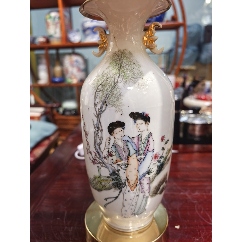 清代同治光绪时期年制（300件粉彩人物大瓶）一眼开门高度29厘米有线有