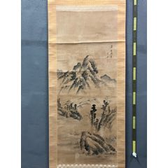 古玩字画收藏古董书画收藏精品老书画包邮_山水国画原作_花梨紫檀宫