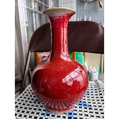 颜色釉/三阳开泰瓶_红釉瓷_怀旧时光古玩店【7788红宝书】