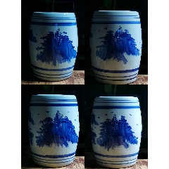 清康熙青花矾红描金花卉大号奶茶壶_青花瓷_青花瓷迷【7788旧书网】