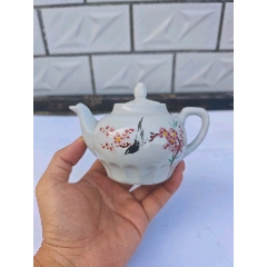 晚清同治年制粉彩麒麟送子茶壶_旧瓷器_云阁斋【7788旧书网】