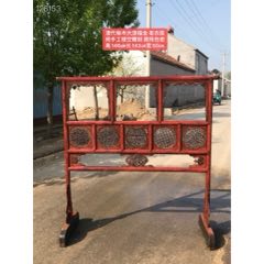 老黄花梨家具古董老木器清代海黄插屏风多宝阁博古架明清老家具_木架