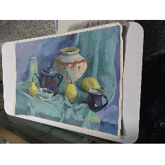 知名油画家李黎就读川美附中时的水彩静物画-水粉/水彩原画-7788紫砂壶
