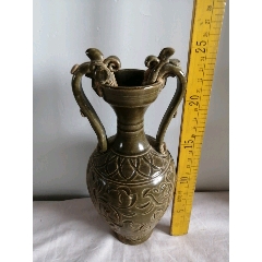 蕎麦釉 茶葉末釉水盤 中国古玩 中国美術 唐物 擺件 唐代茶叶末釉大罐，带盖完整_黄釉瓷_历史回收站【7788旧书网】