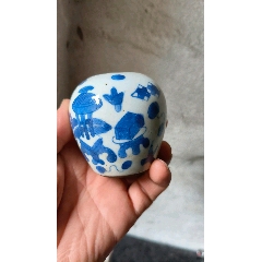 石湾均红釉窑变四方切角鼓钉兽耳盆_花釉/窑变瓷_从钱旺市【7788书签收藏】