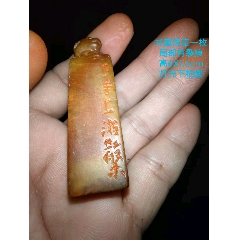 中国古美術 寿山石 龍令牌 血絲紋 彫刻 文房置物 手彫印材 風水開運 篆刻 旧藏原石纯手工雕刻寿山石印章《龙龟呈祥》82_寿山石印_鄂中收藏【7788