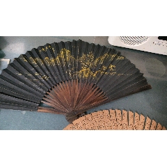 日本折扇昭和时期京都十松屋福井谨制武士扇御舞扇_其他扇子_老弄堂