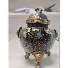 包老清代狮耳铜香炉保真_铜炉_民俗钱币一线货【7788红宝书】