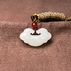 清代双福捧寿和田玉佩_和田玉_天天乾道嘉【7788旧书网】