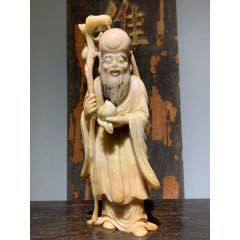 清代老寿山石白田黄印章【张照】款，尺寸2.5-2.2厘米重41.8克，包老保