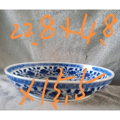 清代嘉道时期缠枝莲纹小盘淸朝青花瓷器_青花瓷_九龙盛世收藏【7788旧书网】