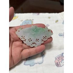 清代镂空雕鸳鸯翡翠玉挂件_翡翠/缅甸玉_顺应时代【7788旧书网】