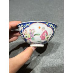 清代粉彩无双谱供碗_旧瓷器_去山区收垃圾【7788红宝书】