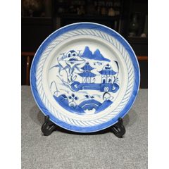 清代青花缠枝莲卷缸_青花瓷_碧华堂【7788旧书网】