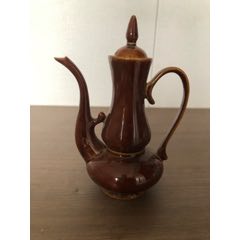 江豆红一把抓茶水壶_酱釉瓷/紫金釉_茗古屋【7788旧书网】