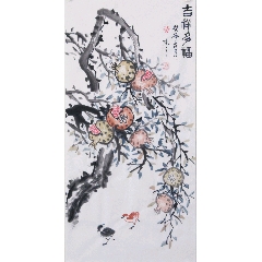 八大山人纸本立轴（猫戏双鱼图）_花鸟国画原作_古韵文房馆【7788旧书网】