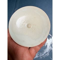 宋代湖田窑剔刻牡丹纹六缺葵口碗，包真包老包到代。_青白瓷/影青瓷_钱