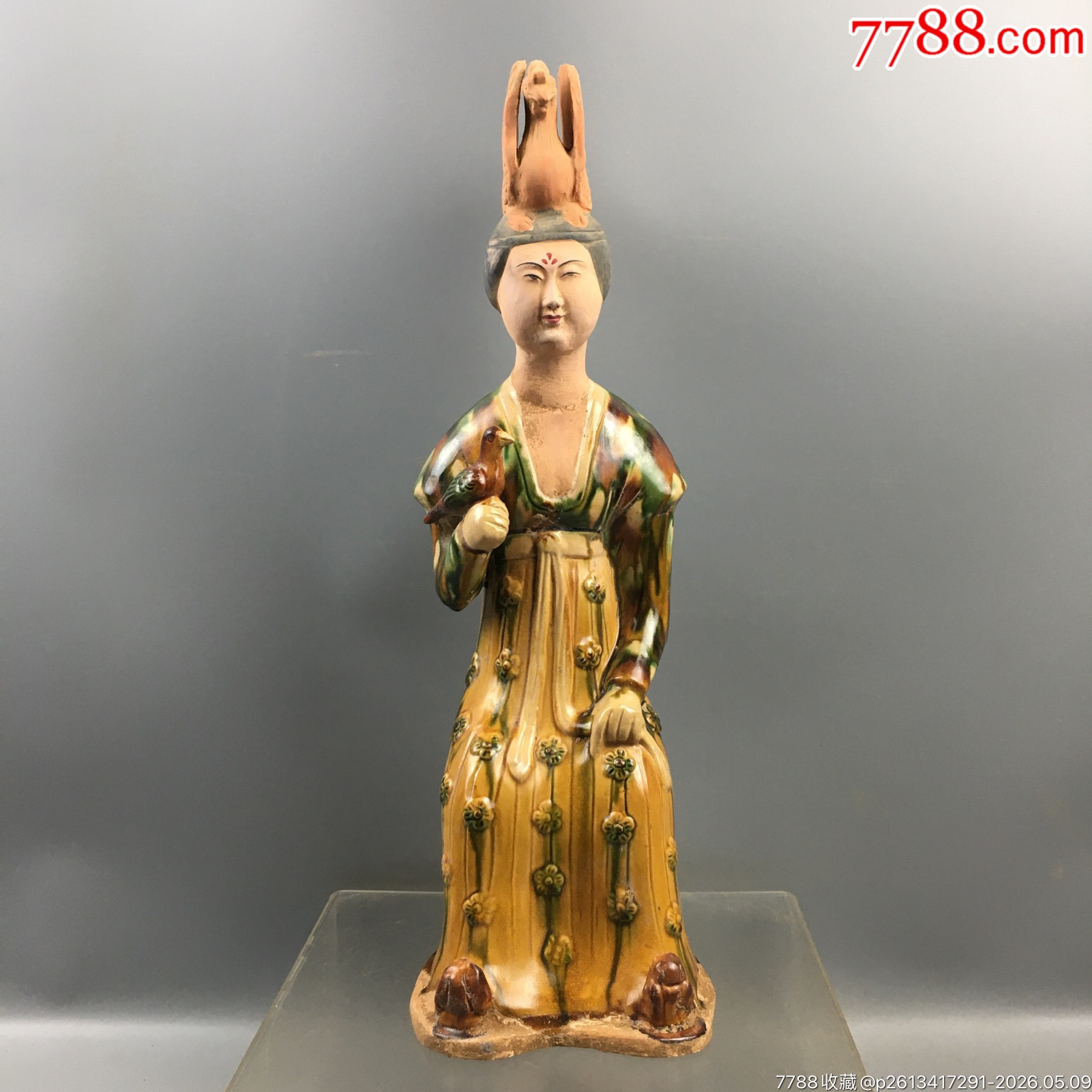 三彩女俑_唐三彩_九朝古阁【7788陶器收藏】